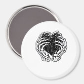 スケルトンハートハンドおもしろい マグネット (正面/裏面)