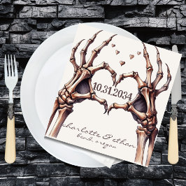 スケルトンハートハンドウェディング スタンダードカクテルナプキン