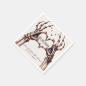 スケルトンハートハンドウェディング スタンダードカクテルナプキン (角)