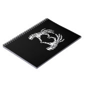 スケルトンハートハンドサインハロウィーン衣装ウイルス ノートブック (左側)