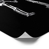 スケルトンハートハンドサインハロウィーン衣装クラス ポスター (角)