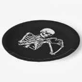 スケルトンハートハンドサインハロウィーン衣装トレンディ ペーパープレート (アングル)