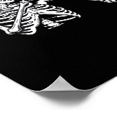 スケルトンハートハンドサインハロウィーン衣装トレンディ ポスター (角)