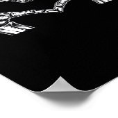 スケルトンハートハンドサインハロウィーン衣装ベーシック ポスター (角)