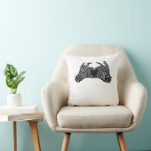 スケルトンハートハンド – クラシック クッション (椅子)