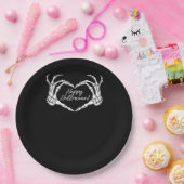 スケルトンハートハンド、ハッピーハローウィンスケルトン、Ha ペーパープレート (パーティー)