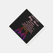 スケルトンハートベビーシャワー スタンダードカクテルナプキン (角)