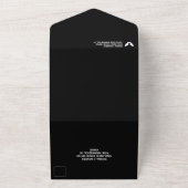 スケルトンハートモノグラムハロウィン結婚ゴシック オールインワン招待状 (外側)