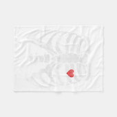 スケルトンハートリブケージX線大人キッズおもしろいハロ フリースブランケット (正面(横))