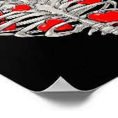 スケルトンハートリブケージX線大人キッズバおもしろいル ポスター (角)