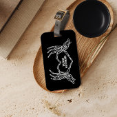 スケルトンハート手パーソナライズされた荷物タグ ラゲッジタグ