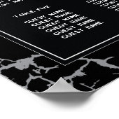 スケルトンハート手8テーブルプラン結婚のシーティング ポスター (角)