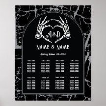 スケルトンハート手8テーブルプラン結婚のシーティング