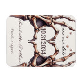 スケルトンハート日付の保存 マグネット (横)