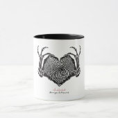 スケルトンハート記号マグカップ マグカップ (中央)