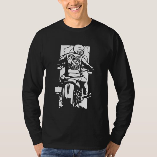 スケルトンバイカー Tシャツ (正面)