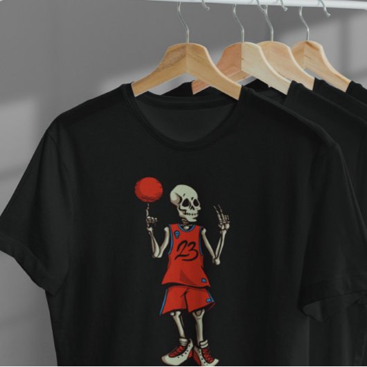スケルトンバスケットボール Tシャツ