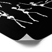 スケルトンバレリーナスバレエダンスキュートハロウィーン ポスター (角)