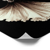 スケルトンバレリーナバレエダンスハロウィーン女性ギ ポスター (角)