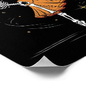 スケルトンバレリーナバレエダンスハロウィーン ポスター (角)