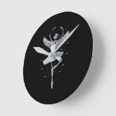 スケルトンバレリーナ ラウンド壁時計 (傾斜)