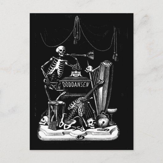 スケルトンバンドヴィンテージはがき ポストカード (正面)