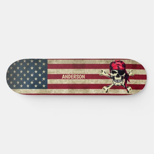 スケルトンパイレーツスケートボード スケートボード (横)