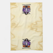 スケルトンパイレーツハッピーハローウィンマテイ キッチンタオル (縦)