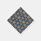 スケルトンパターン不気味カッコいいハローウィンパーティ スタンダードカクテルナプキン (角)