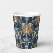 スケルトンパターン不気味カッコいいハローウィンパーティ 紙コップ (右)