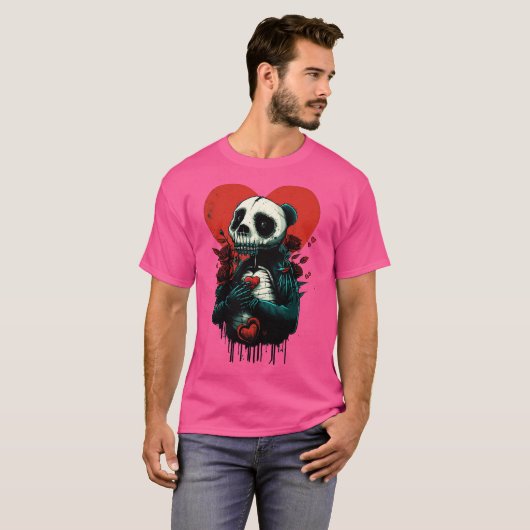 スケルトンパンダの愛 Tシャツ (正面フル)