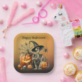 スケルトンパンプキンズハロウィーン紙プレート ペーパープレート (パーティー)