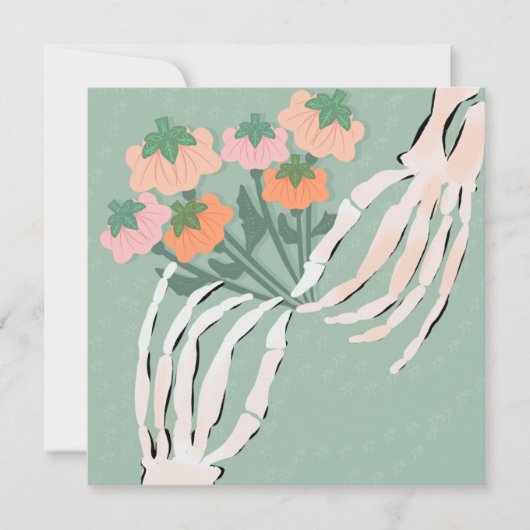 スケルトンパンプキンブーケハロウィーンブライダルシャワー (正面)