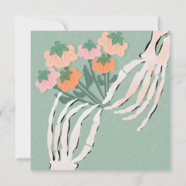 スケルトンパンプキンブーケハロウィーンブライダルシャワー