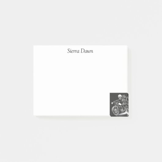 スケルトンパーソナライズされたオートバイポストイットノート ポストイット (正面)