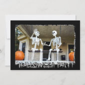 スケルトンパーソナライズされたハローウィンパーティ 招待状 (正面)