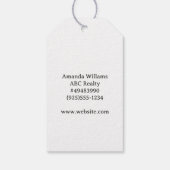 スケルトンパーソナライズされたヴィンテージハロウィーン ギフトタグ (裏面)