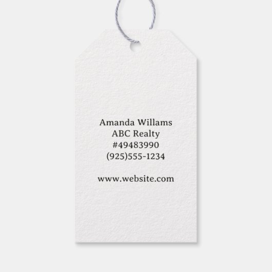 スケルトンパーソナライズされたヴィンテージハロウィーン ギフトタグ (裏面)