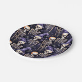 スケルトンパーティーハットハロウィーン ペーパープレート (アングル)