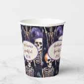 スケルトンパープルカスタム紙ハロウィーンのカップ 紙コップ (右)