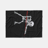 スケルトンビリヤードのビリヤードのプールスヌーカーハロウィーン フリースブランケット (正面(横))