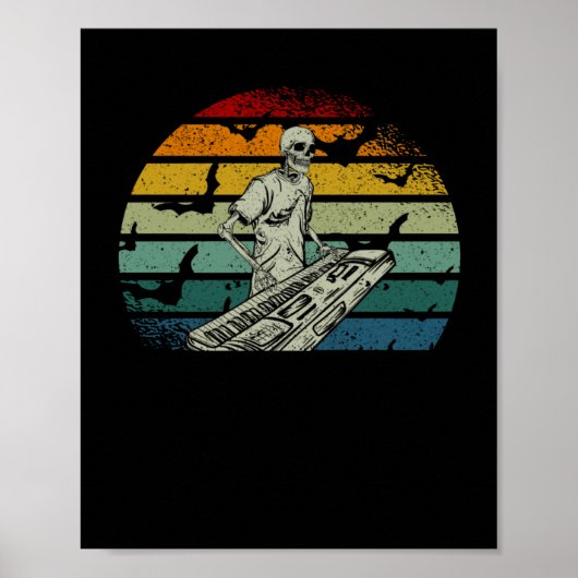 スケルトンピアノ遊のムーンハロウィーン音楽 ポスター (正面)