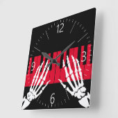 スケルトンピ遊アノ スクエア壁時計 (傾斜)