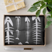 スケルトンフィッシュボーン魚釣りユーモアフィッシャーマン空腹 薄葉紙 (ギフト)