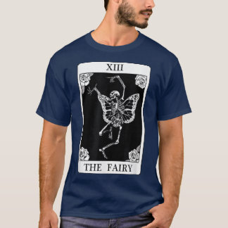 スケルトンフェアリーグランジフェアリーコアタロットカードウィッチカー Tシャツ