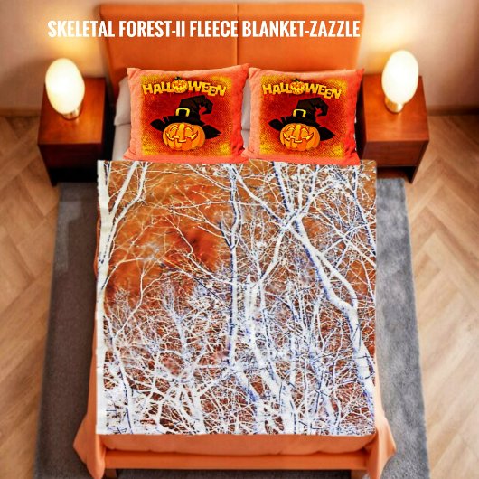 スケルトンフォレストII フリースブランケット