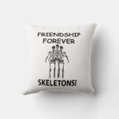 スケルトンフレンドシップフォーエバーおもしろいスケルトン クッション (裏面)