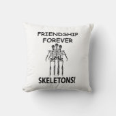 スケルトンフレンドシップフォーエバーおもしろいスケルトン クッション (正面)
