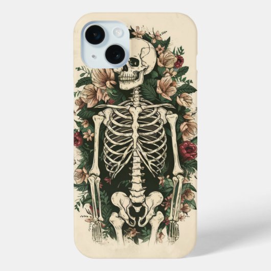 スケルトンフローラル Case-Mate iPhoneケース (裏面)