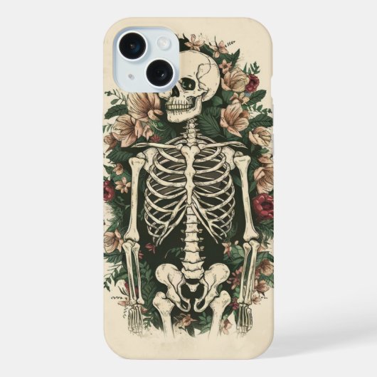 スケルトンフローラル iPhoneケース (裏面)